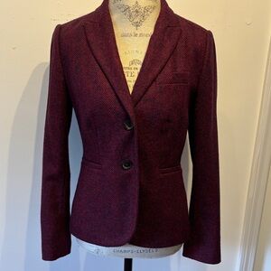 Boden Women's Plum Herringbone Blazer